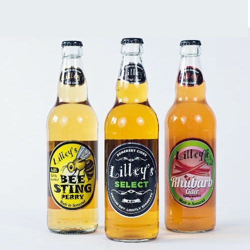 Lilley's Choice of Cider Collection. Bee Sting, Rhubarb, Select